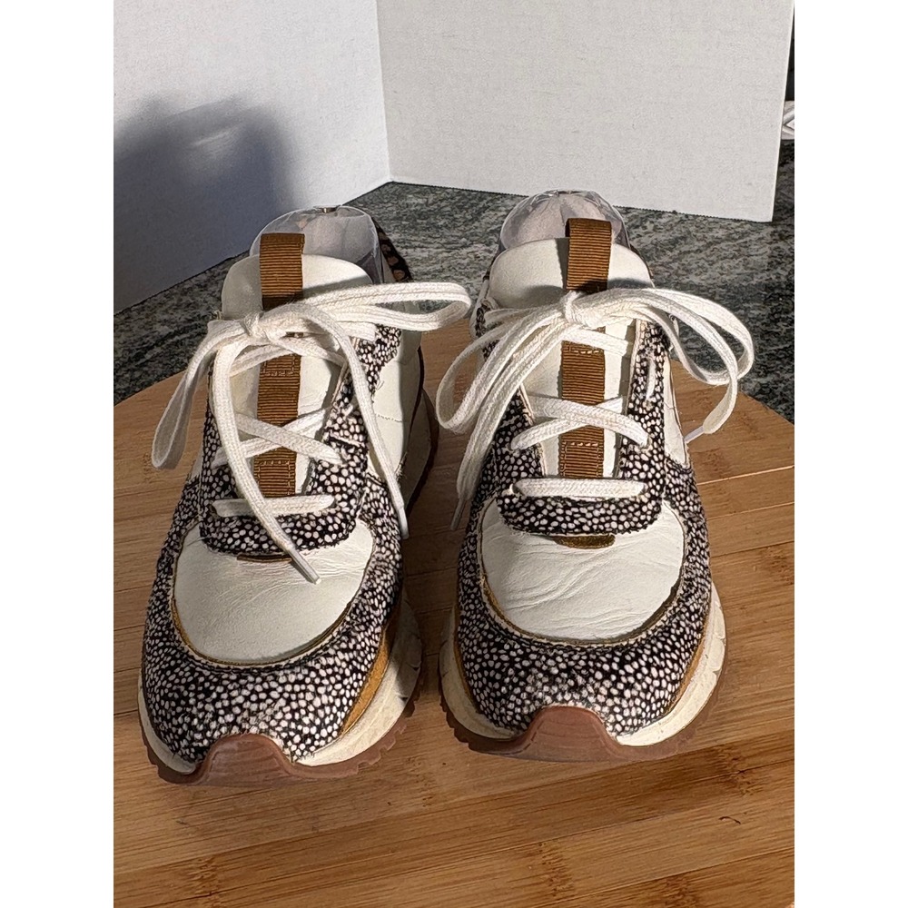 Madewell MWL Court Sneakers Animal Print Calf Hair Leather MA503 Womens 7M